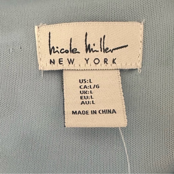 Nicole Miller Maxi Dress Large Faux Wrap Floral Flutter Sleeve V-Neck - Picture 13 of 15